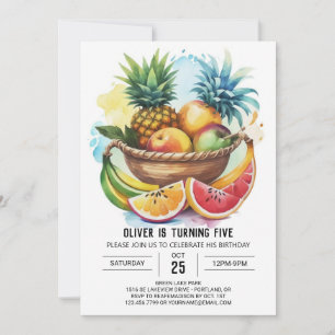 Fruits Online Chic Birthday Invitation