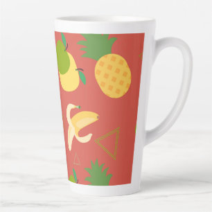 Fruits pattern  latte mug