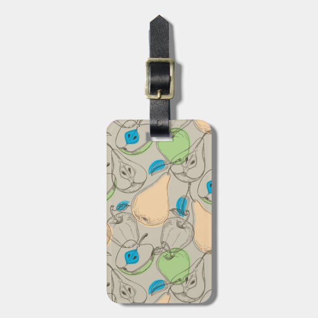 Fruits pattern luggage tag (Front Vertical)
