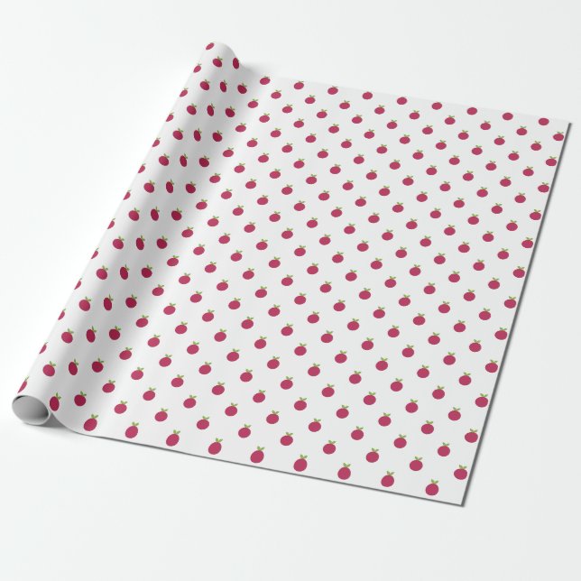Fruits polka dots wrapping paper (Unrolled)