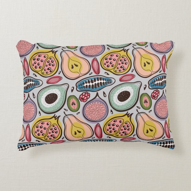 Fruits seamless pattern decorative cushion (Front)