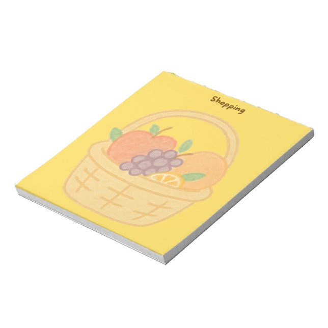 Fruits Shopping Basket Notepad  (Rotated)