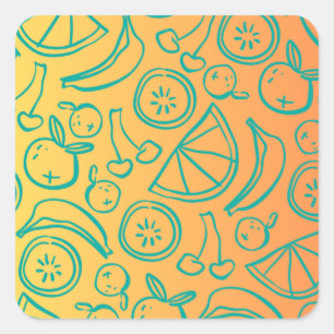 Fruits Square Sticker