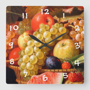 Fruits Square Wall Clock