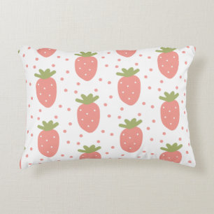 Fruits strawberries background decorative cushion