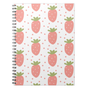 Fruits strawberries background notebook