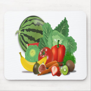 fruits vegetables artichoke banana mouse pad