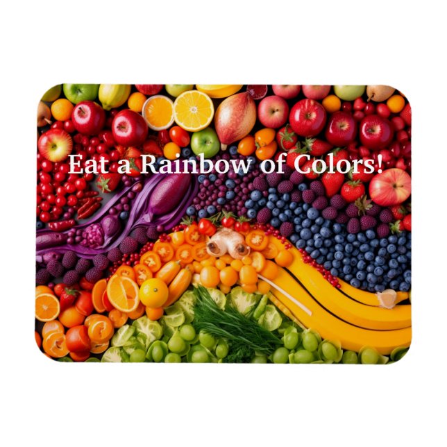 Fruits Vegetables Healthy Food Nutrition Reminder Magnet (Horizontal)