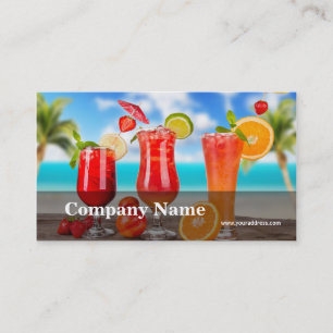Fruits Vegetables Juice  Vegetarian Pool Bar Business Card