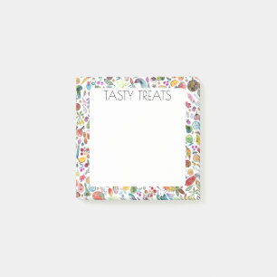 Fruits & Veggies Food CUSTOM Illustration Chef Post-it Notes