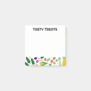 Fruits & Veggies Food CUSTOM Monogram Personalised Post-it Notes