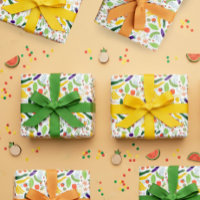 Fruits & Veggies Food Illustration Pattern Cute
