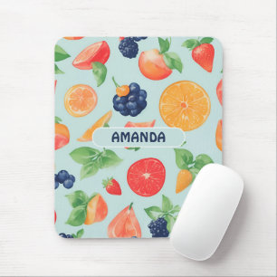 Fruits Watercolor Colourful Personalised Pattern Mouse Pad