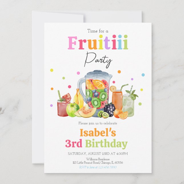 Fruitti Birthday Invitation (Front)