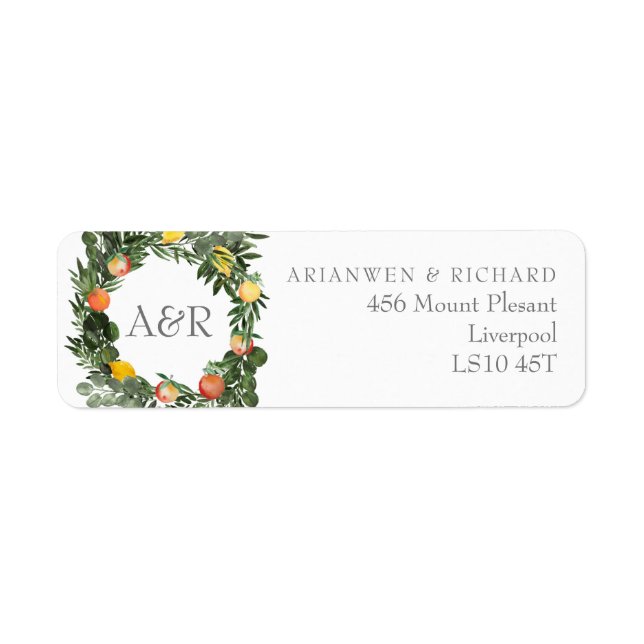 Fruity Bouquet Return Address Label (Front)