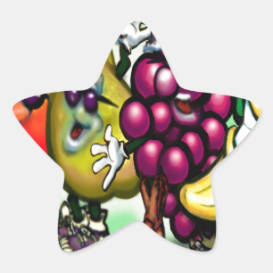 Fruity Christmas Star Sticker