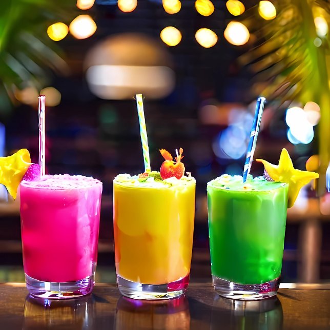 Fruity cocktail drinks coasters (Creator Uploaded)