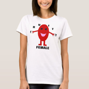 Fruity Female Happy Red Grape Ladies T Shirt