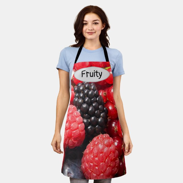 Fruity fresh berry photo with text apron (Worn)