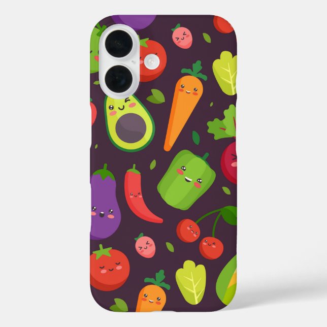 Fruity Friends Fiesta – Cute Kawaii Fruit Case-Mate iPhone Case (Back)