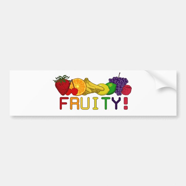 Fruity Fruit! Bumper Sticker (Front)