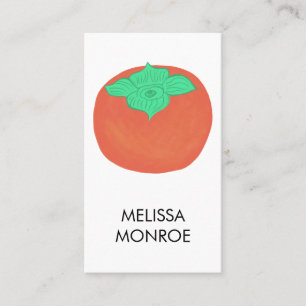 FRUITY FUN: persimmons illustrated Business Card