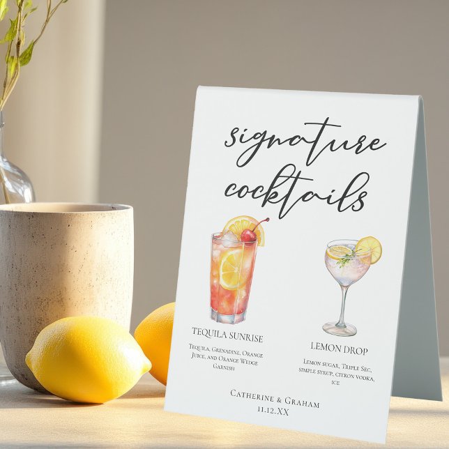 Fruity Garden Wedding Signature Cocktails Menu (Creator Uploaded)