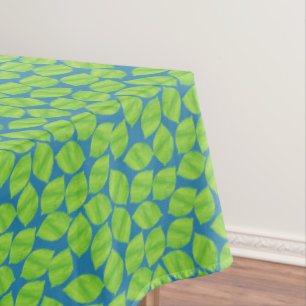 Fruity Green Limes on Blue Background to Customise Tablecloth