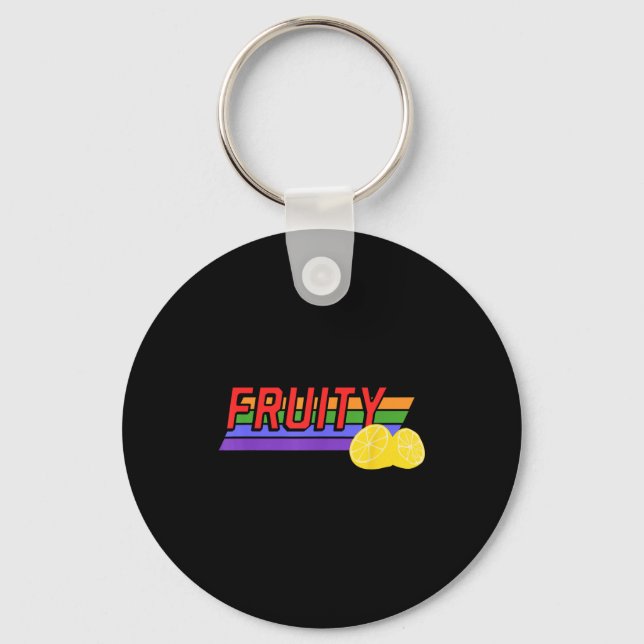 Fruity lemon hawaii summer vacation beach ocean key ring (Front)