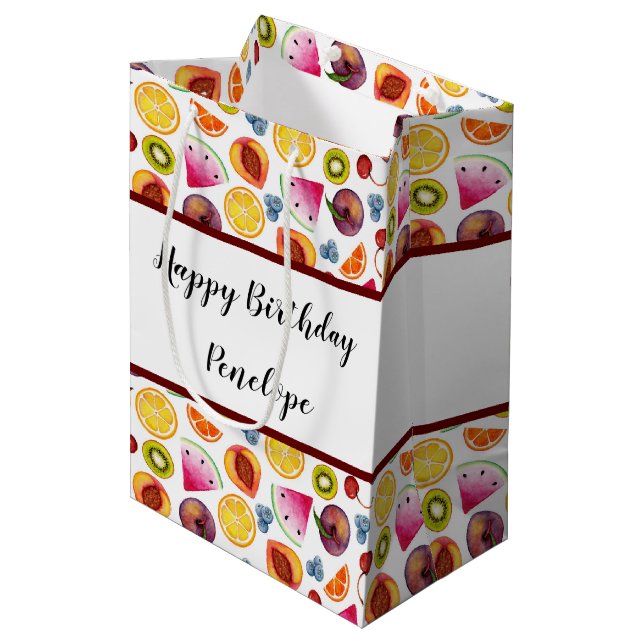 Fruity Medium Gift Bag (Front Angled)