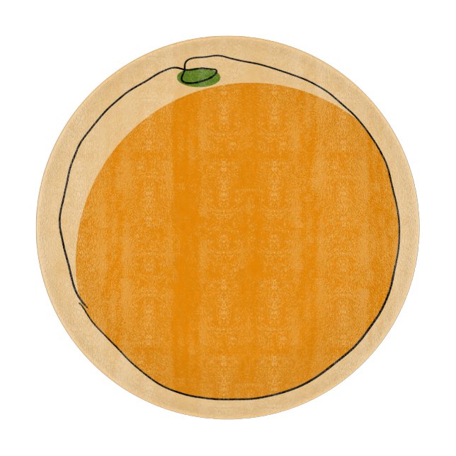 Fruity Orange line art Cutting Board (Front)