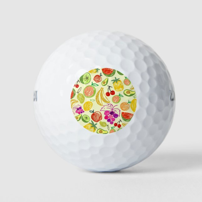 Fruity Pattern Golf Balls (Front)