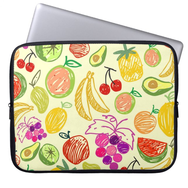 Fruity Pattern Laptop Sleeve (Front)