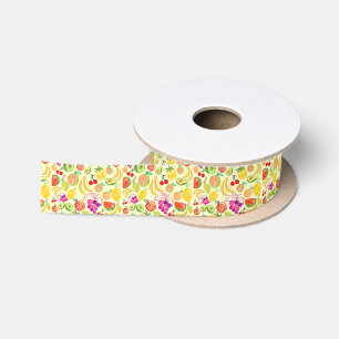 Fruity Pattern Satin Ribbon