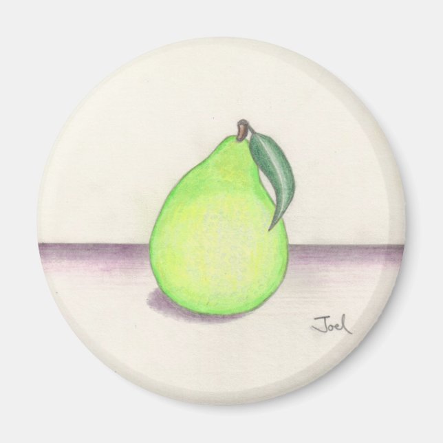 FRUITY PEAR magnet (round) (Front)