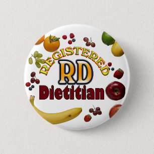 FRUITY RD - REGISTERED DIETITIAN 6 CM ROUND BADGE