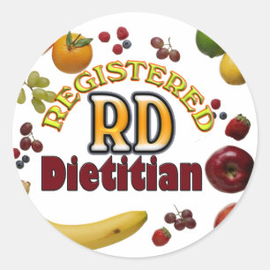 FRUITY RD - REGISTERED DIETITIAN CLASSIC ROUND STICKER