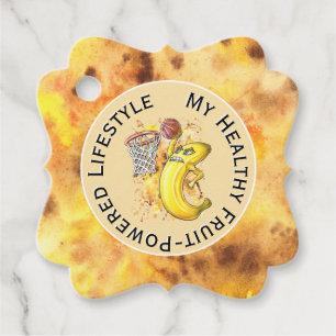 Fruity Slam Dunk Energising Banana Basketball 🍌🏀 Favour Tags