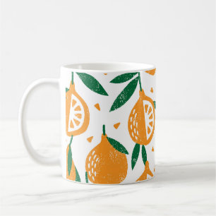 Fruity Stamps: Seamless Vintage Textured Pattern Coffee Mug