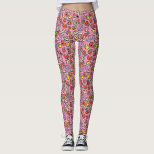 Fruity Sticker Elmo & Abby Cadabby Pattern Leggings