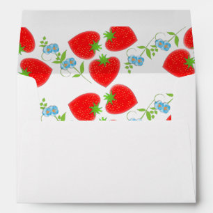 Fruity Strawberries Flowers Personalised Envelopes