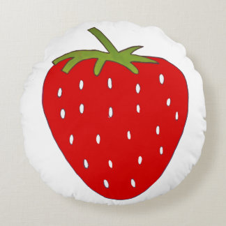 Fruity strawberry round cushion