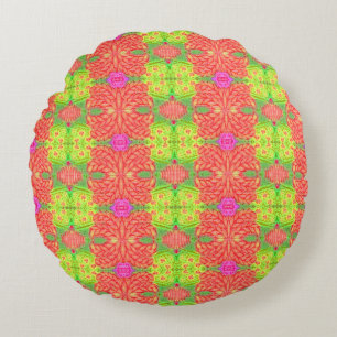 Fruity Summer Round Throw Pillow
