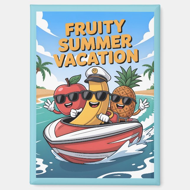 Fruity Summer Vacation Magnet (Front)