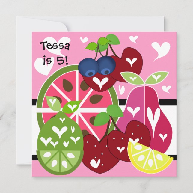 Fruity Sweet Birthday Invitation (Front)