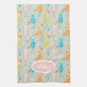 Fruity Tiki Beverages Tea Towel