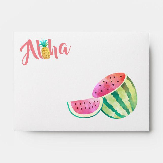 Fruity Tropical Envelope Custom Return Address (Front)