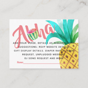 Fruity Tropical Shower Details Insert - Wording