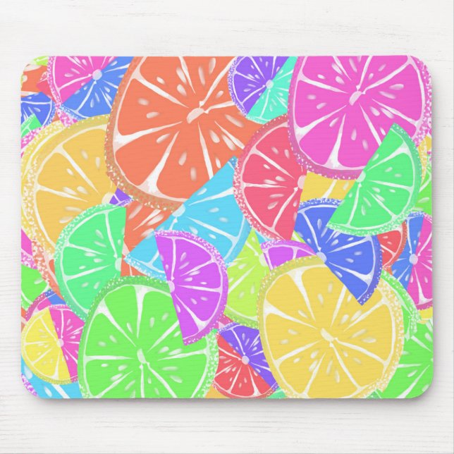 Fruity Tutti Colourful Fruit Slices Mouse Pad (Front)