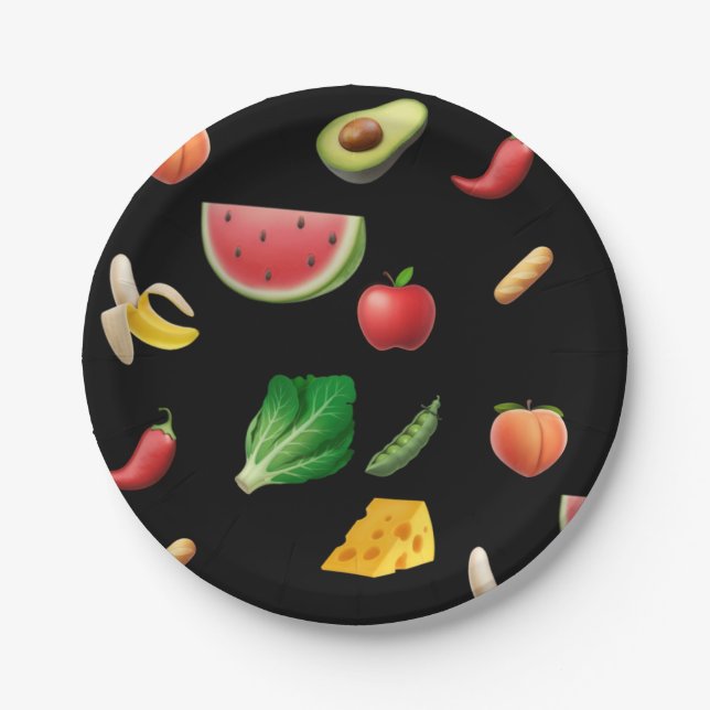  Fruity veggie Paper Plate (Front)